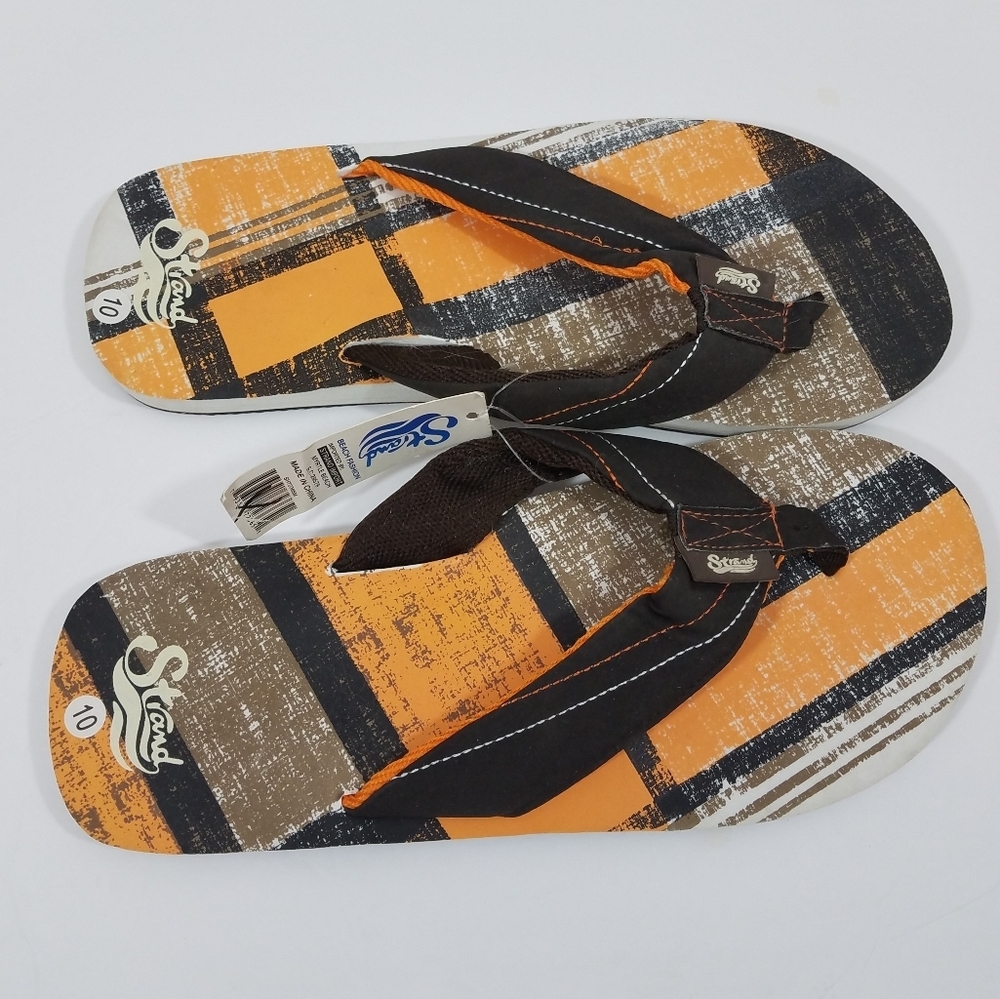 Strand Thong Flip Flop Sandals Mens 10 NWT